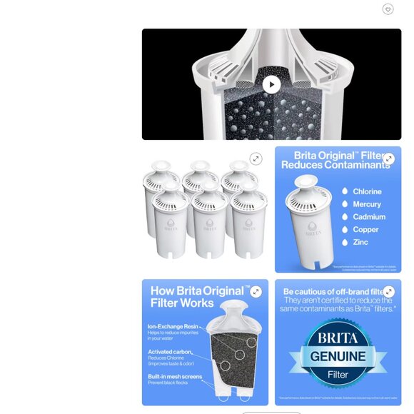 Brita Replacement Water Filters – Standard, 5 Sealed Filters (Open Box) - Picture 2 of 6